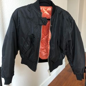 NEVER WORN Maje  Reversible Crop Bomber Jacket